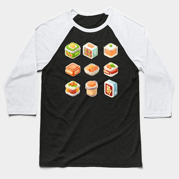 Questionable Lunchables Lunch Lady Lunchboxes Baseball T-Shirt by DanielLiamGill